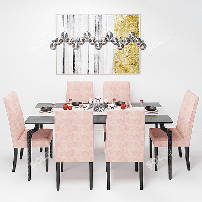 Versatile Table Setting: 3D Model 3D model image 1