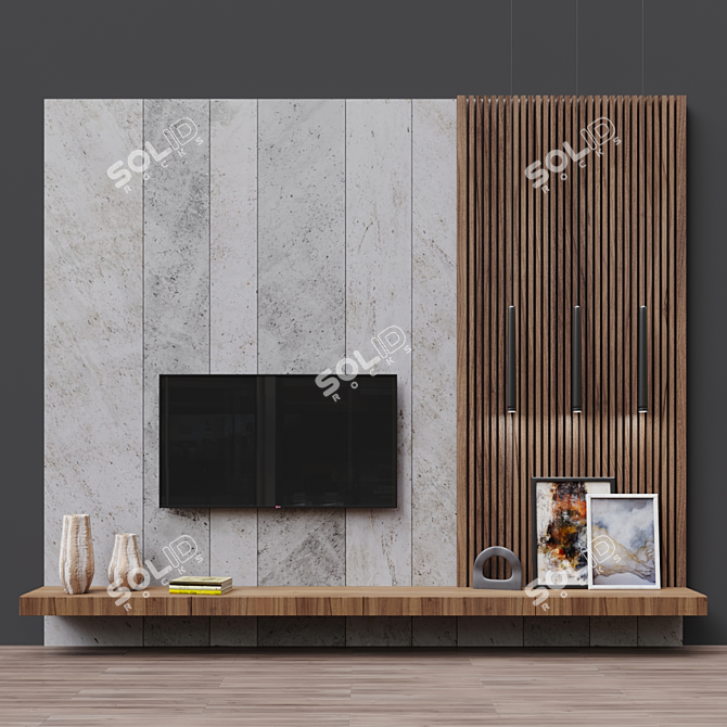 Zona 7 TV Stand - Sleek and Stylish 3D model image 1