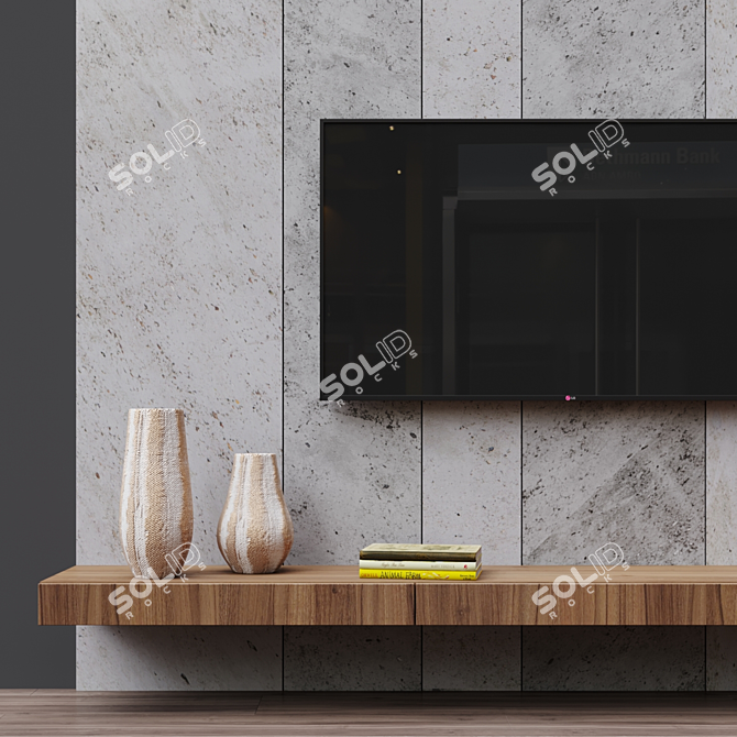 Zona 7 TV Stand - Sleek and Stylish 3D model image 3