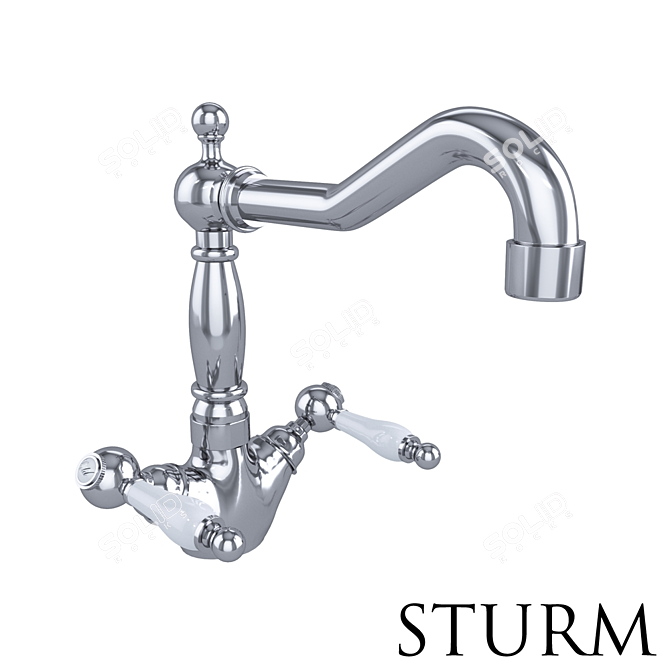 STURM Emilia Double-Lever Sink Mixer 3D model image 1