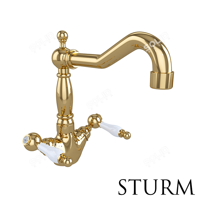 STURM Emilia Double-Lever Sink Mixer 3D model image 3