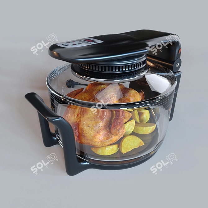 Hotter HX-1057 Air Fryer: Perfectly Cooked Chicken 3D model image 1