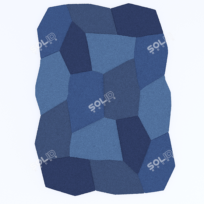 Contemporary Geometric Rug 3D model image 1
