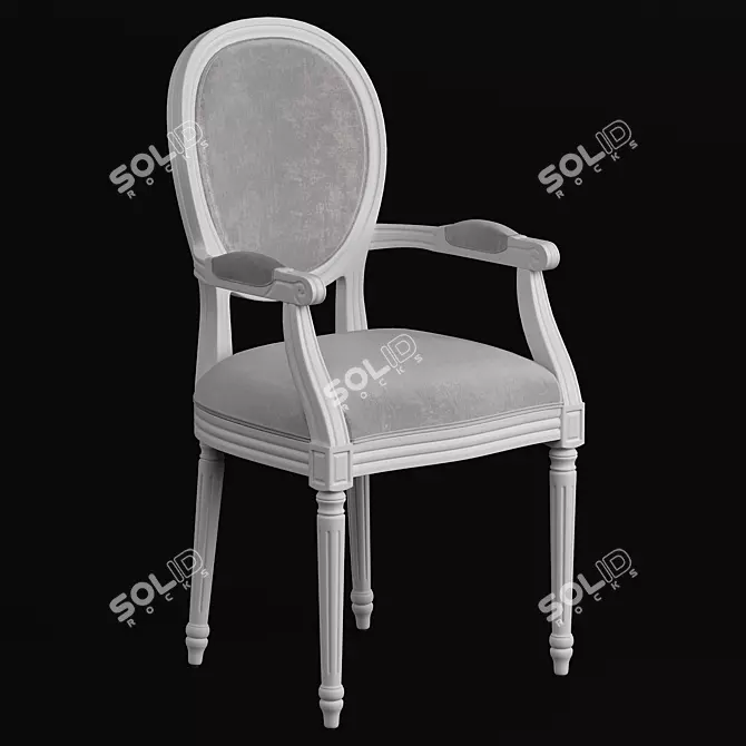 French Style Dining Chair: Elegant and Classic 3D model image 1