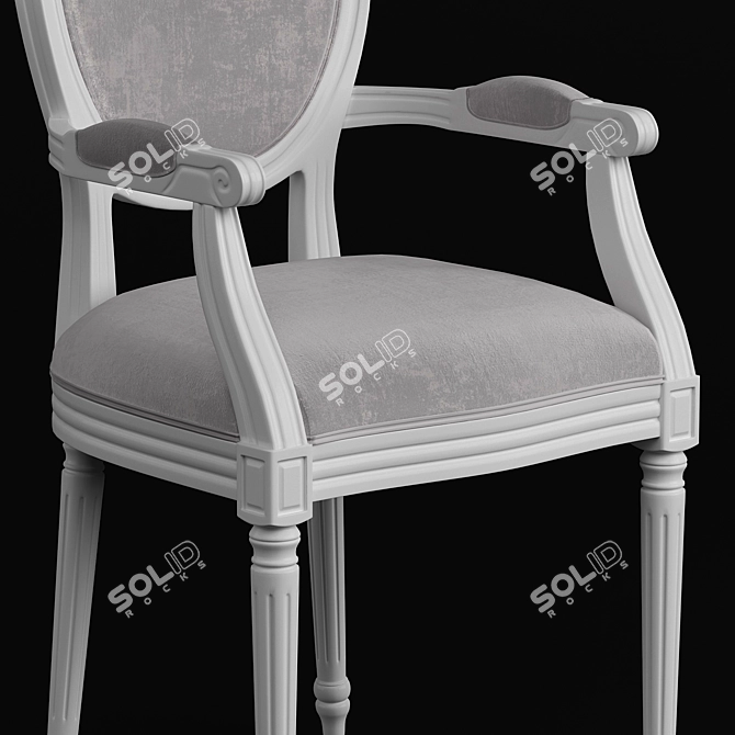 French Style Dining Chair: Elegant and Classic 3D model image 2