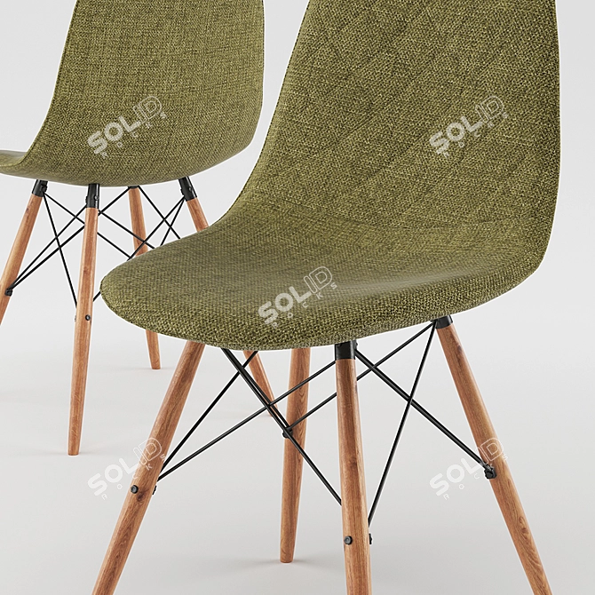 Nellie Mid-Century Eiffel Dining Chair 3D model image 2