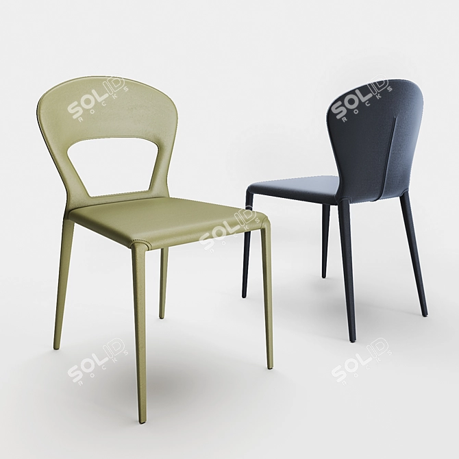 Soffio Contemporary Chairs 3D model image 1