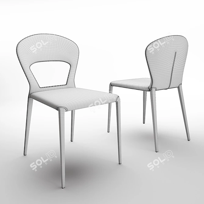 Soffio Contemporary Chairs 3D model image 3