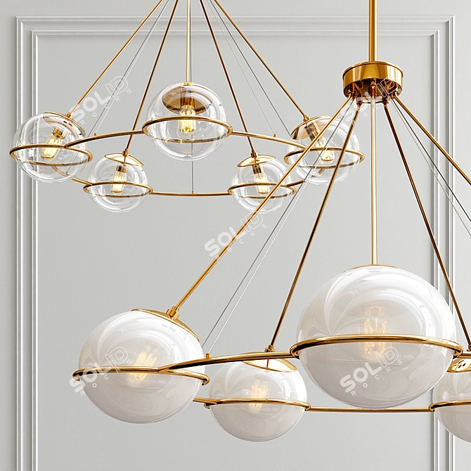 Elegant Hathoway Chandelier 3D model image 1