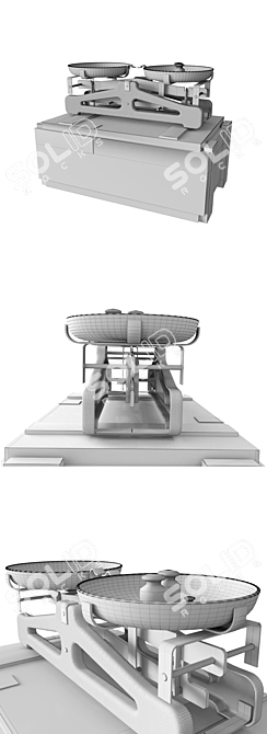 Vintage USSR Duck Scales 3D model image 3