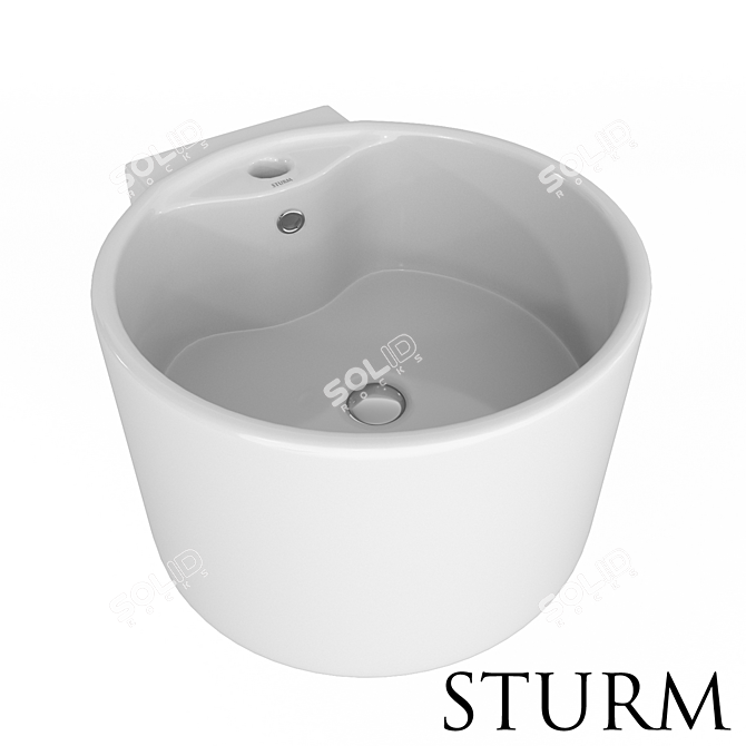 STURM Ring Wall-Mounted Sink 3D model image 1