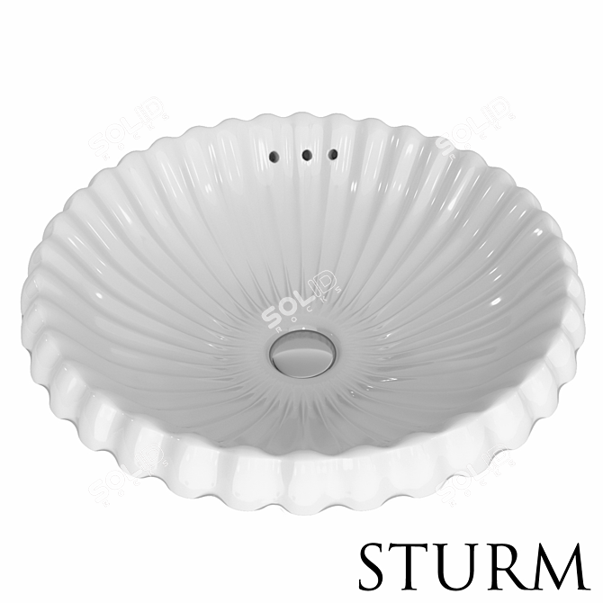 STURM Shell Built-in Washbasin 3D model image 1