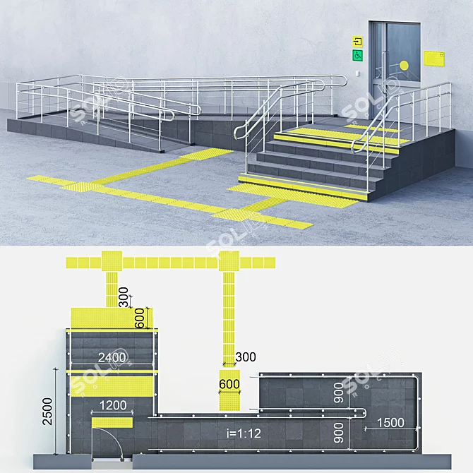 Inclusive Entrance Solution 3D model image 1