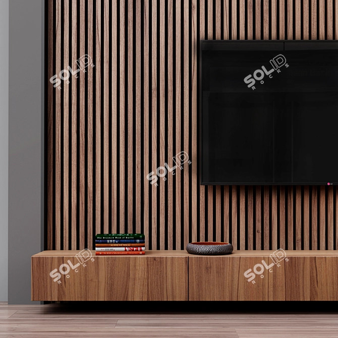 Zona 5 TV Stand - Chic & Spacious 3D model image 3