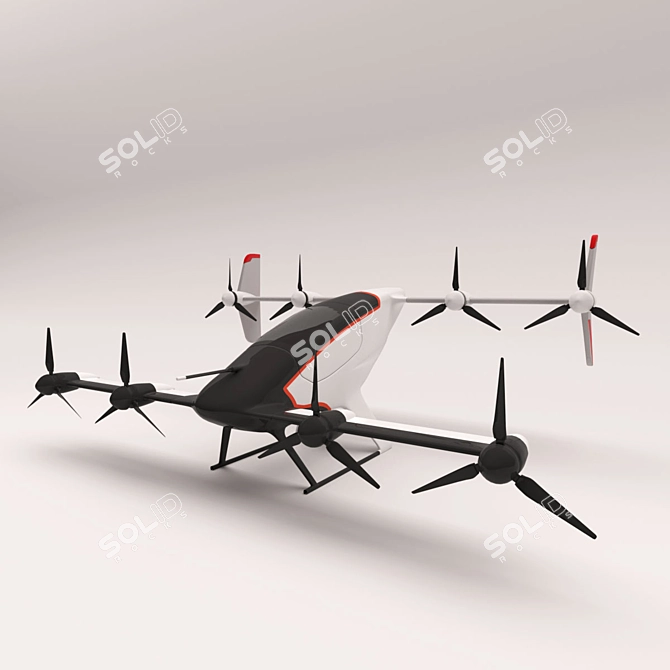 Vahana: Futuristic Flying Car 3D model image 1