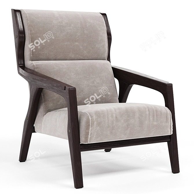 Luxurious Gio Armchair by Coleccion Alexandra 3D model image 1