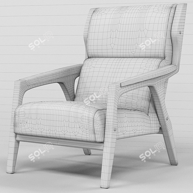 Luxurious Gio Armchair by Coleccion Alexandra 3D model image 3