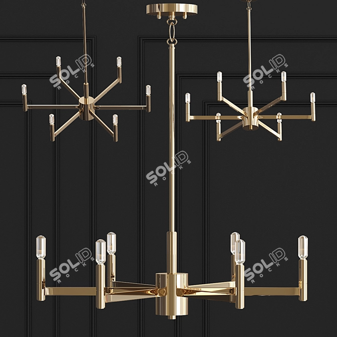 Elegant Erzo Chandelier 3D model image 1