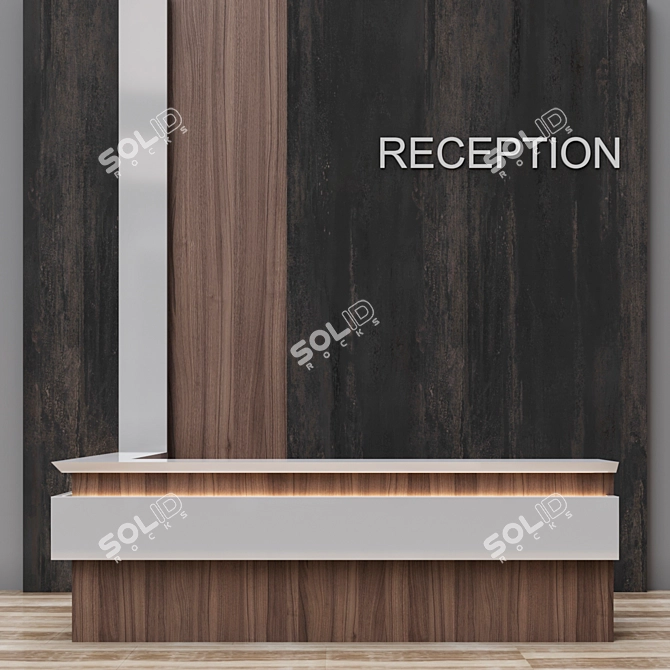 Modern Aesthetic Reception Desk 3D model image 1