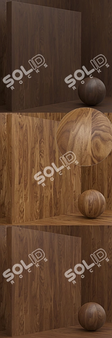 Title: Seamless Wood Veneer Box Set 3D model image 3