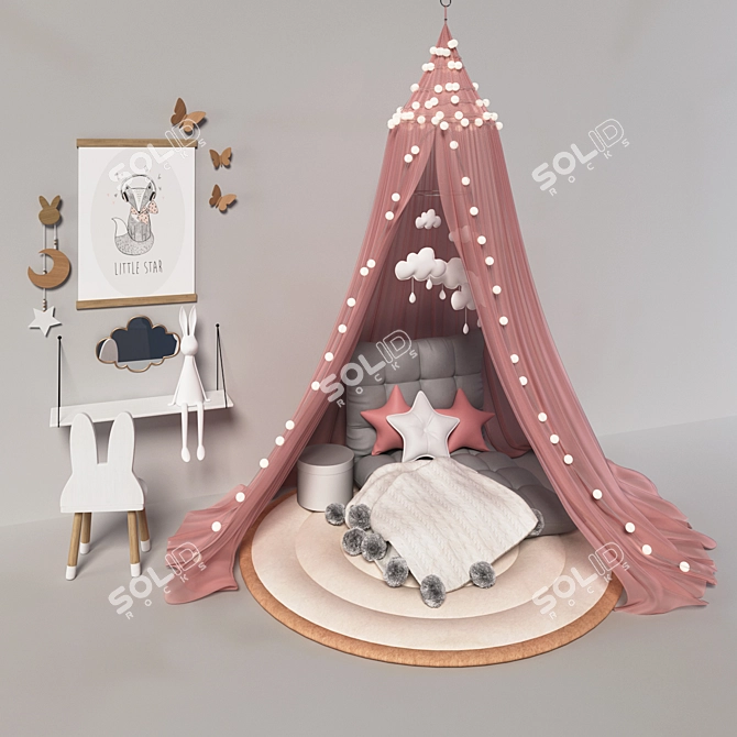 Playful Dreams Kids Room Set 3D model image 1