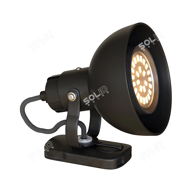 Versatile Track Lamp - Black & White 3D model image 2