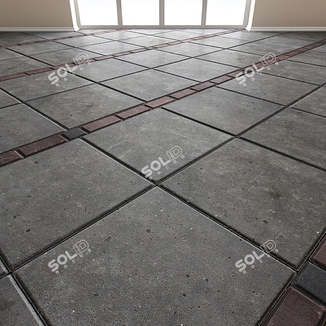 Seamless Pavement Slabs: High Detail! 3D model image 1