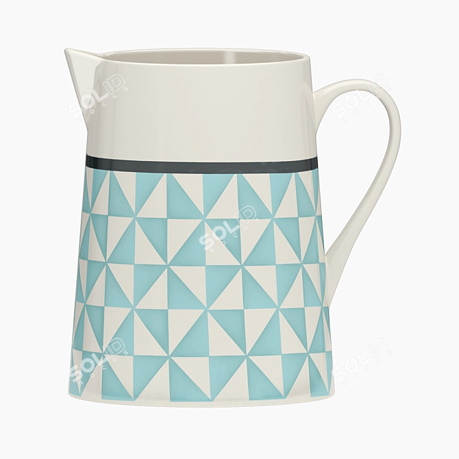 Elegant Adid Porcelain Milk Jug 3D model image 1