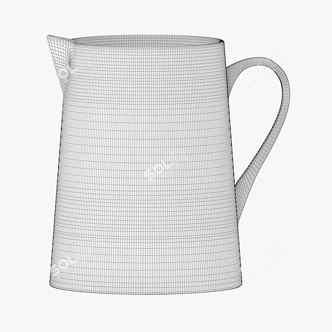 Elegant Adid Porcelain Milk Jug 3D model image 3