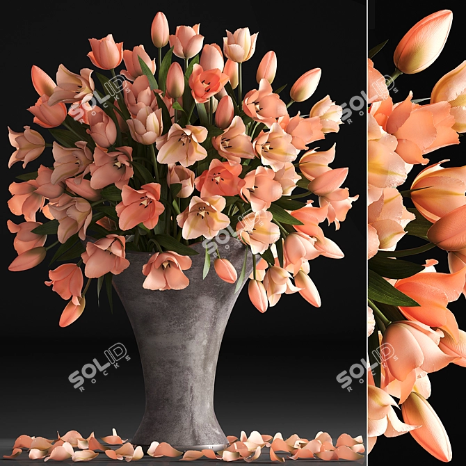 Spring Blossom Bouquet 3D model image 1