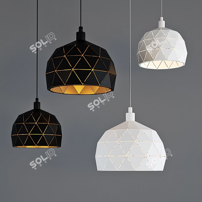 Elegant EGLO ROCCAFORTE Pendant Luminaire 3D model image 1