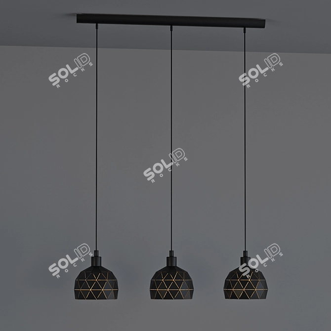 Elegant EGLO ROCCAFORTE Pendant Luminaire 3D model image 2