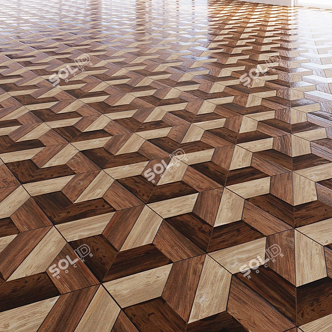 Sleek 4K Seamless Flooring 3D model image 1