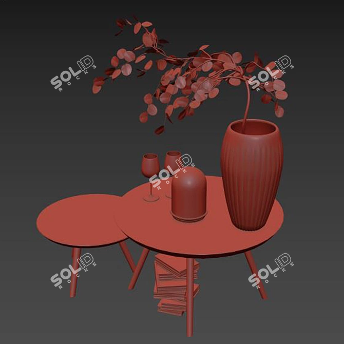 Sleek Decor with V-Ray Rendering 3D model image 2