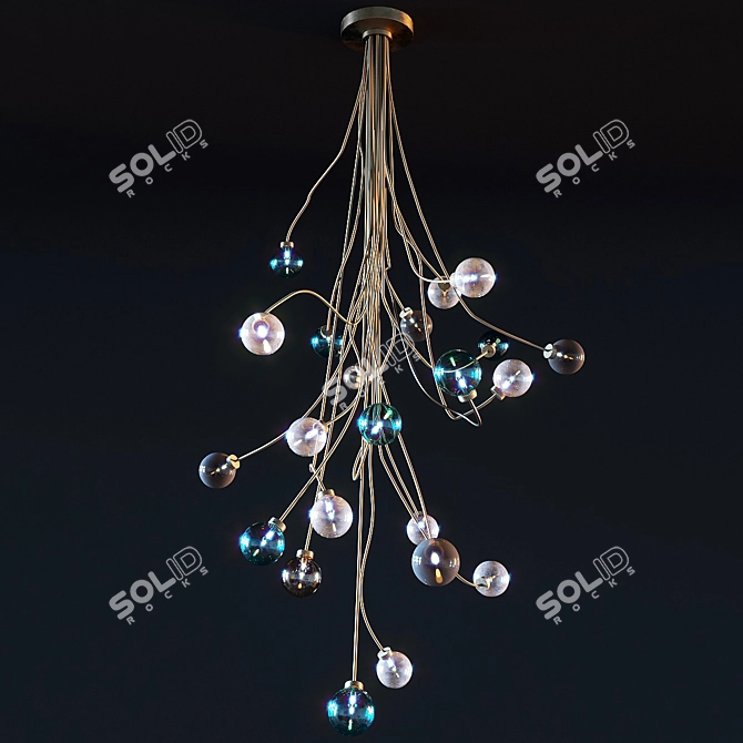 Loft Chandelier: Stylish and Spacious 3D model image 2