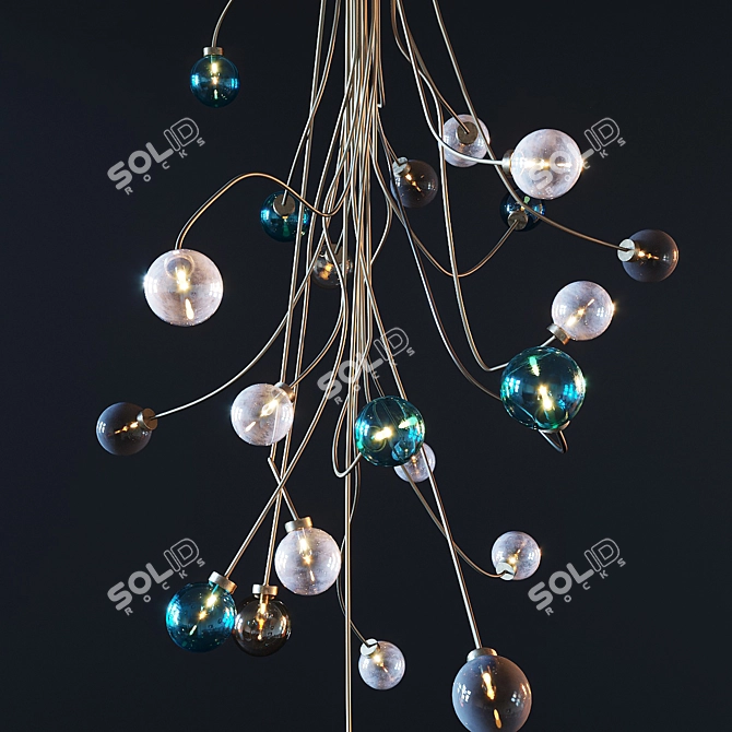 Loft Chandelier: Stylish and Spacious 3D model image 3