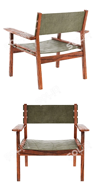 Elegant Djuro Lounge Chair Skargaarden 3D model image 2