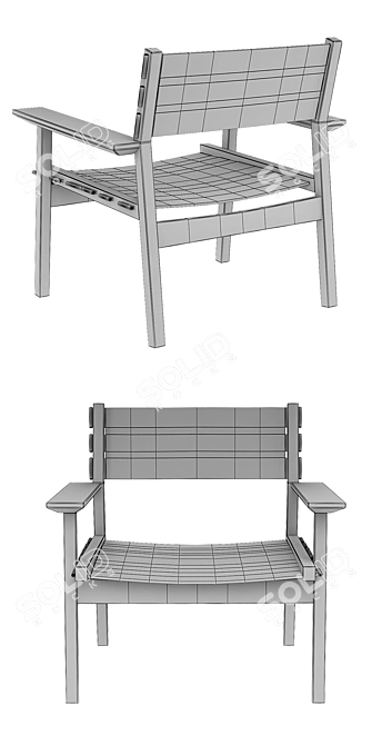 Elegant Djuro Lounge Chair Skargaarden 3D model image 3