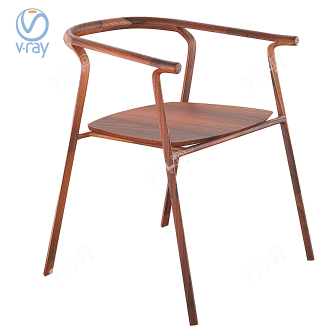 Splinter-2 Chair: High Poly, VRay Rendered 3D model image 1