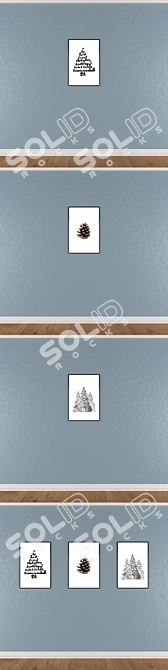 Unique Wall Art Set - No. 581 3D model image 3