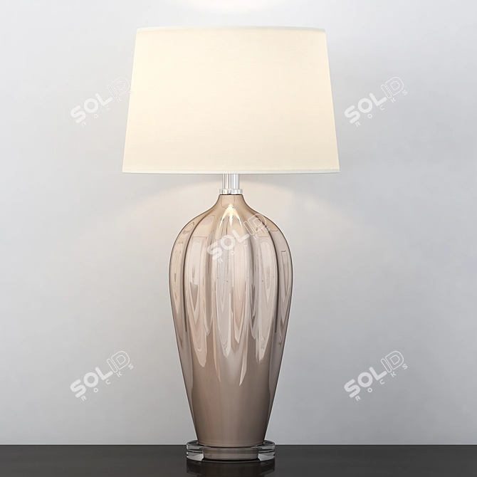 Elegant White Ceramic Table Lamp 3D model image 1