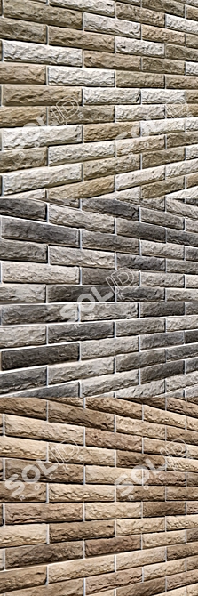 Modern Stone Walls Set 11: Vray Material Collection 3D model image 2