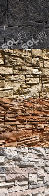 Modern Stone Walls Collection - Set 14 3D model image 2