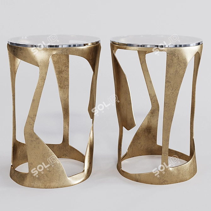 Vincenzo de Cotiis Brass Side Table 3D model image 1