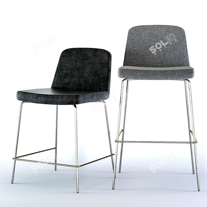 Modern CB2 Charlie Bar Stools 3D model image 1