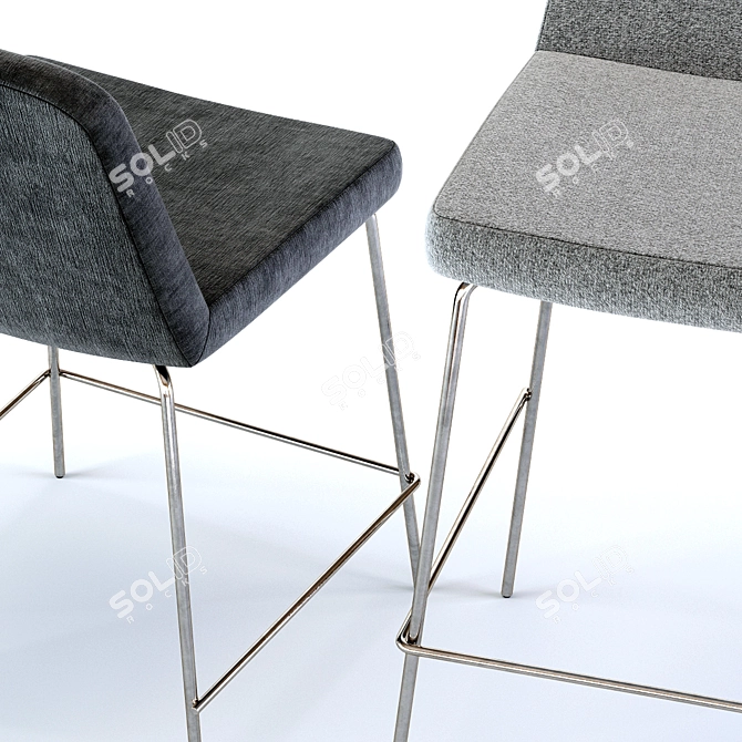 Modern CB2 Charlie Bar Stools 3D model image 2