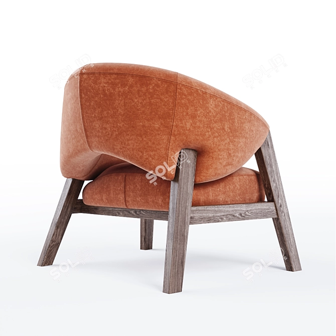 Comfy Relaxing Lounge Chair 3D model image 2