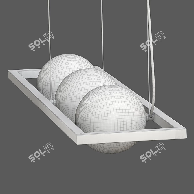 Rotaliana Bubble H Chrome Pendant 3D model image 3