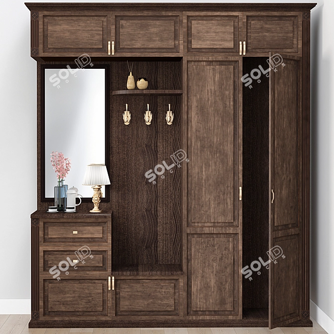 Moda Chic Wardrobe Collection 3D model image 1