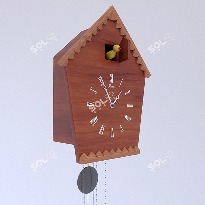 Title: Soviet-Era Cuckoo Clock 3D model image 3